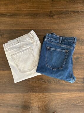 Mens express jeans Pair of Denim Jeans - Blue and Light gray